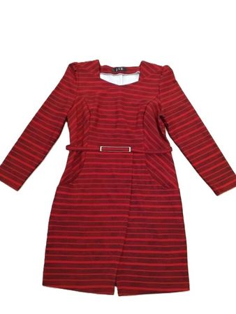 Elegantes JIE Kleid rot gestreift Gr. S/M