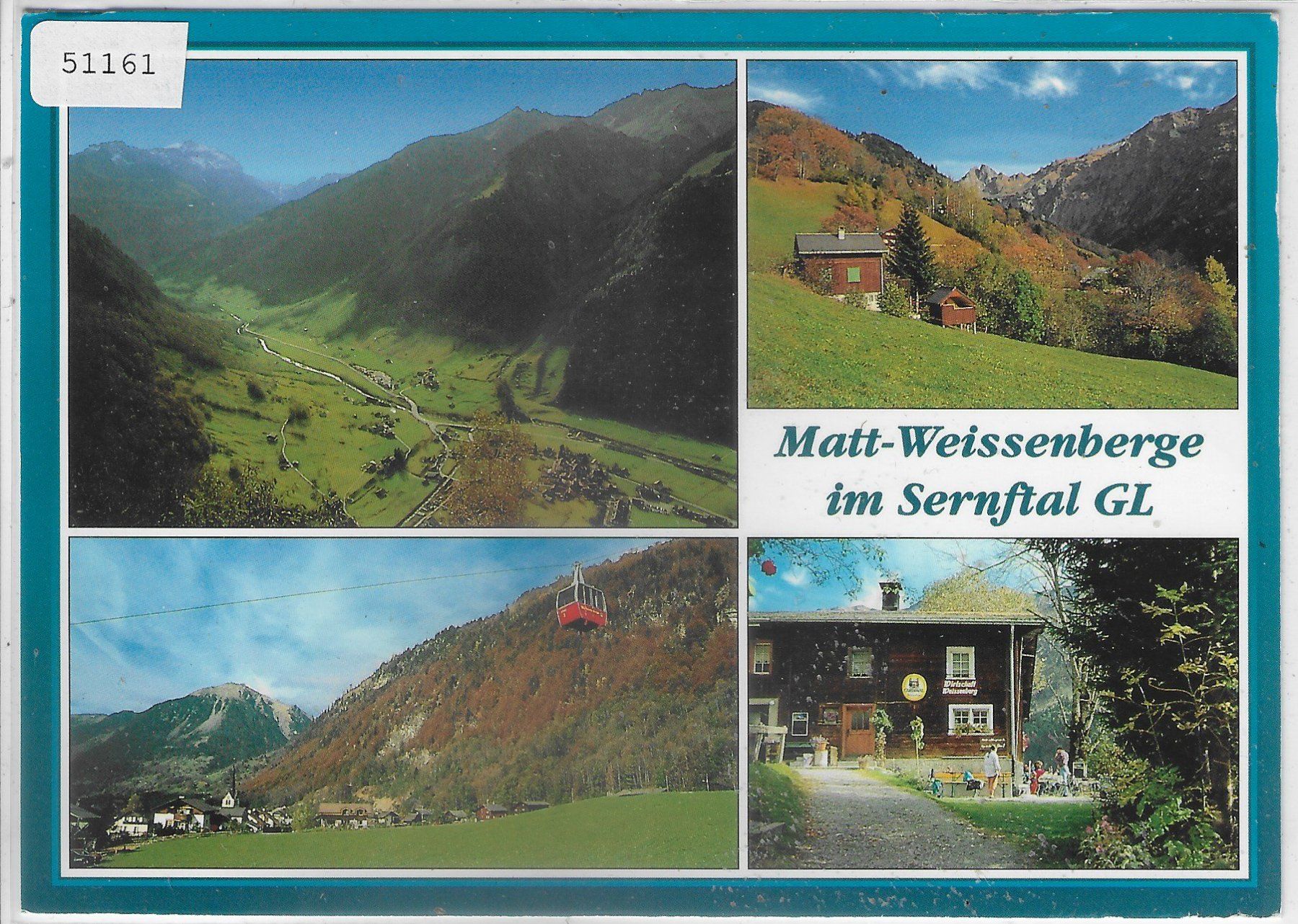 Cartoline postali: Matt-Weissenberge im Sernftal GL – Difettoso da Ettingen venduto da Kartenplanet