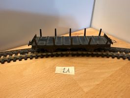 Modelleisenbahn Flachwagen Spur H0 schwarzer Güterwagen