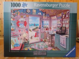 Ravensburger Puzzle "the Beach Hut"    1000 Teile