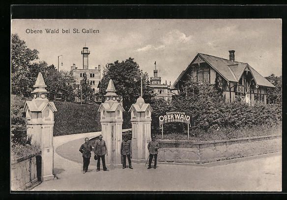 Cartoline postali: St. Gallen, Sanatorium Obere Waid, Stras – Usato da Berlin venduto da bartko-reher