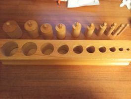 Montessori  Lernspielzeug Spielzeug Zylinder Buchenholz