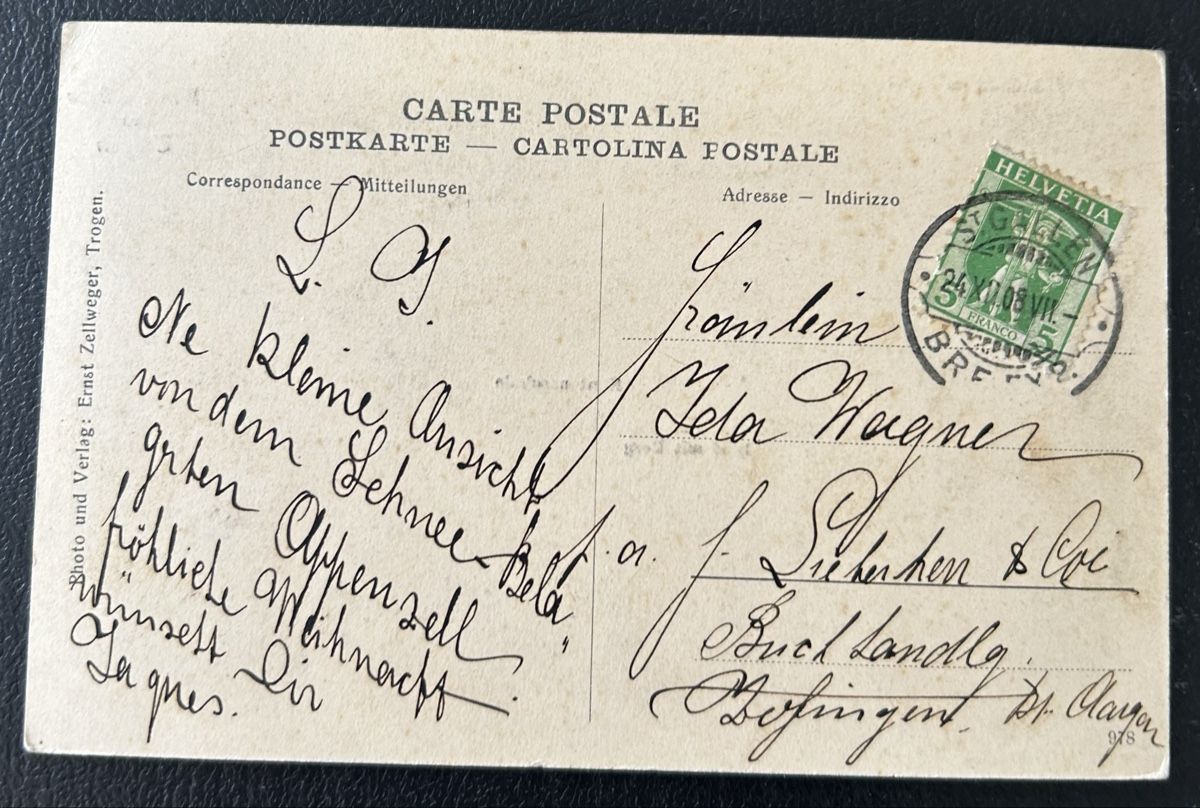 Cartes postales: Wintergrüsse aus Trogen  – D'occasion à Horw par Tellbub 1