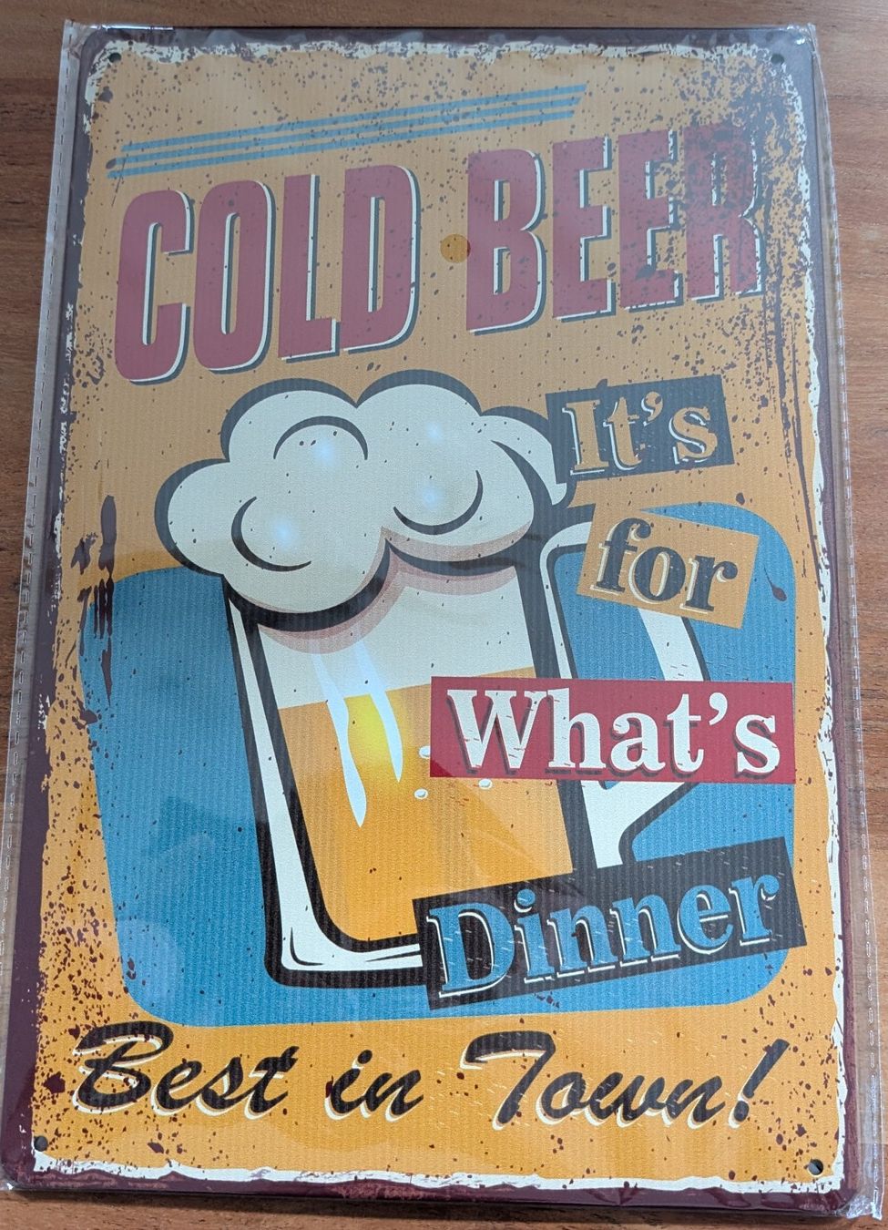 Schilder: Bier Beer / A4 Blechschild/Deko-Schild, neu originalverpackt – Neu und originalverpackt aus Zürich von Milk-and-Chicken