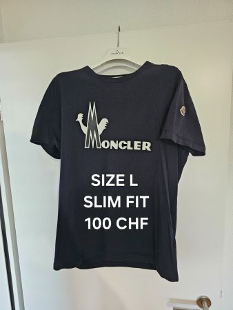 Moncler Navy Tee - Size L Slim Fit