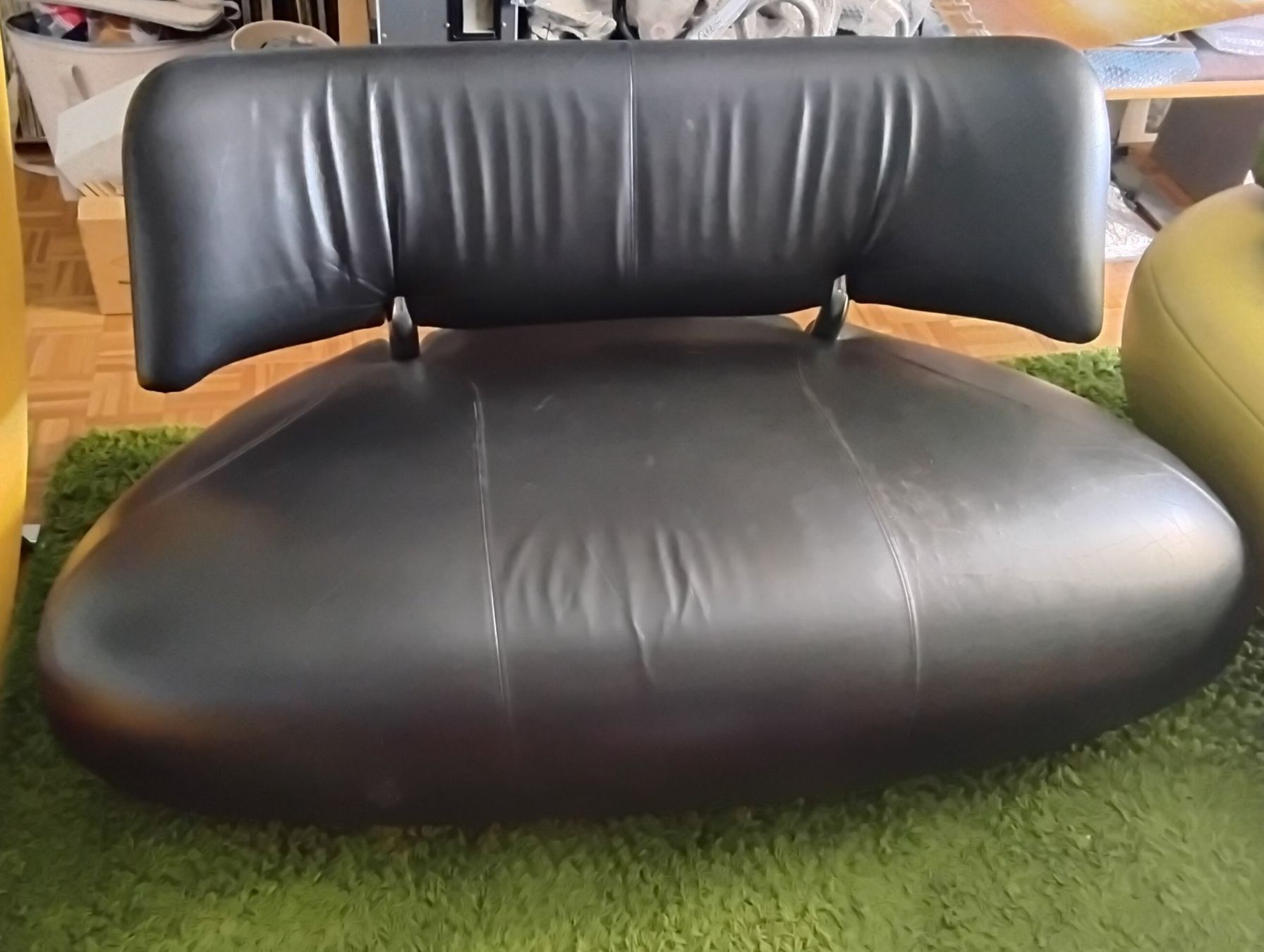 Divani: Leolux Palone 2-er Sofa Leder schwarz – Usato da Lohn-Ammannsegg venduto da analogis