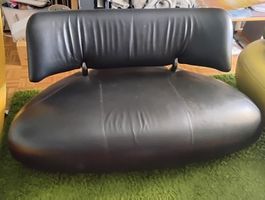 Leolux Palone 2-er Sofa Leder schwarz