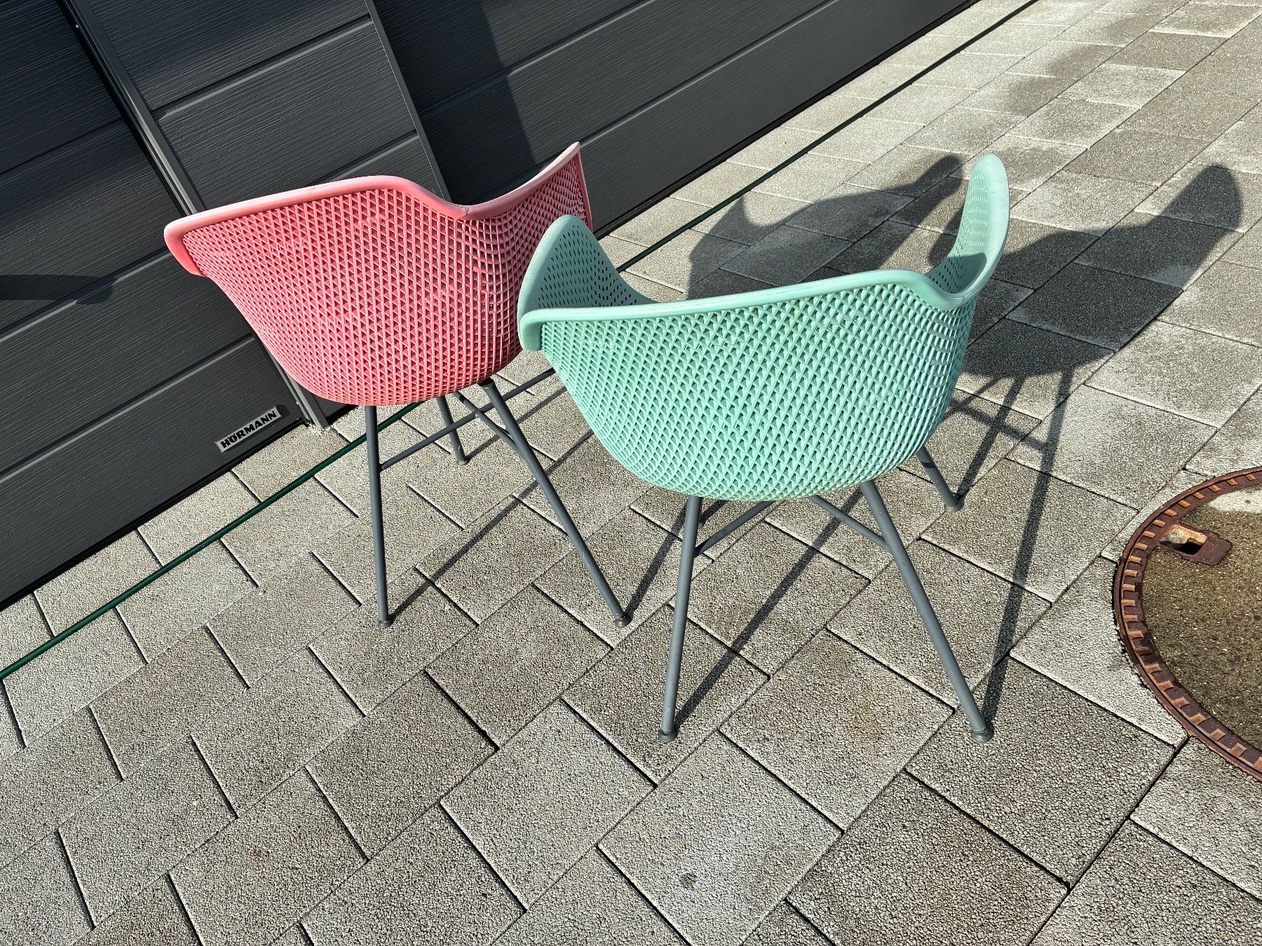 Chaises: Gartenstühle 2er Set pink und mint Vintage – D'occasion à Horw par adler65 3