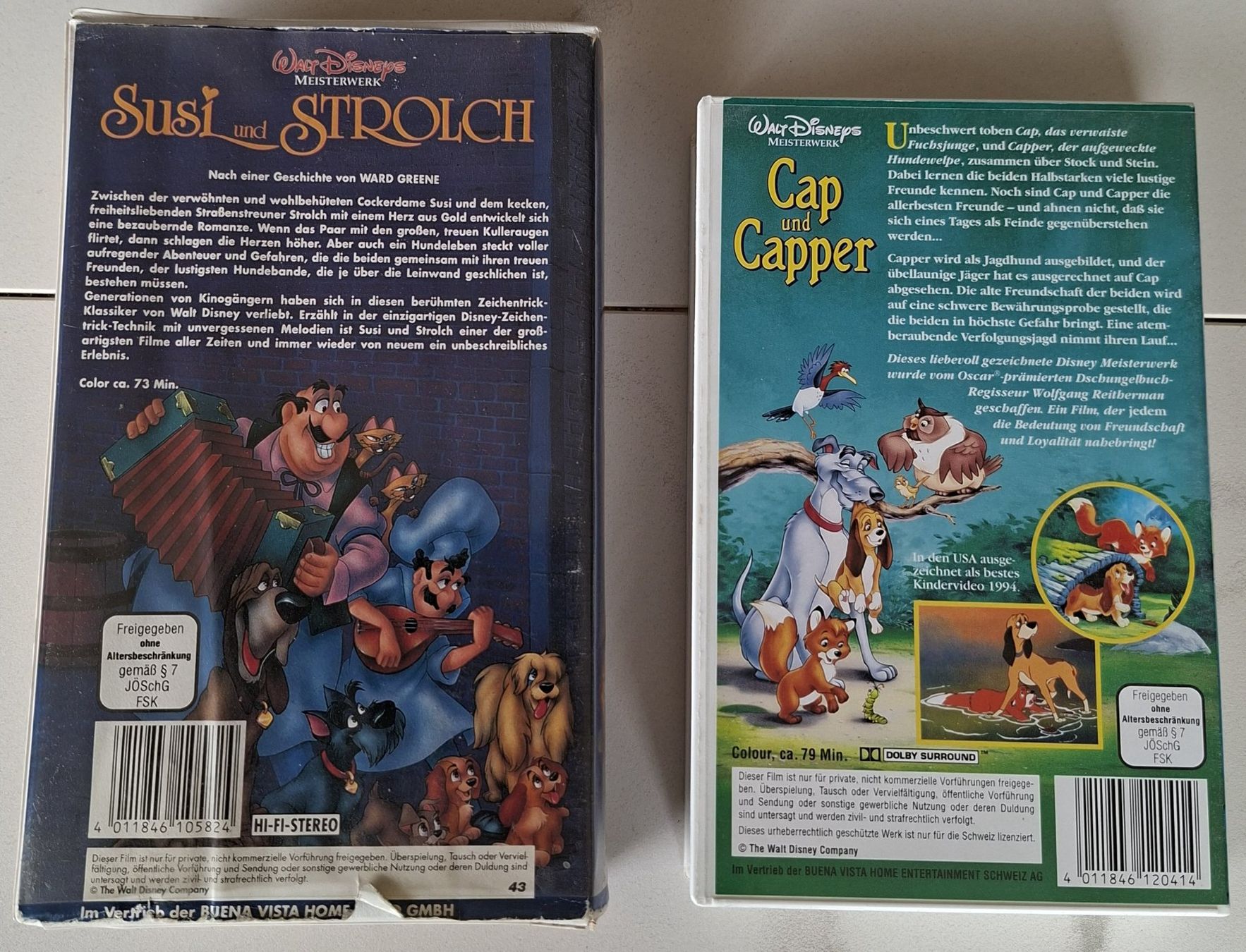 Tutti i VHS: VHS Disney Susi & Strolch & Cap & Capper – Usato da Ziefen venduto da MullerD 2