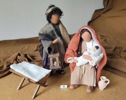 Schwarzenberger Krippenfiguren 27cm Gruppe Maria/Josef N18