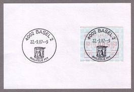 ATM 7x_K-VO 4001 BASEL 2 PHILATELIE PTT_22.9.87_K 1132 ET !
