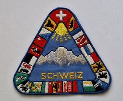 9/ Schweiz Stoff Wappen Aufnäher Badge St.Gallen Stickerei