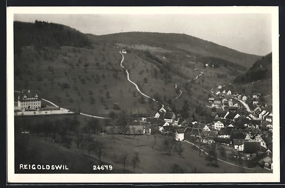 Cartoline postali: Reigoldswil, Ortstotale mit Blick auf di – Usato da Berlin venduto da bartko-reher