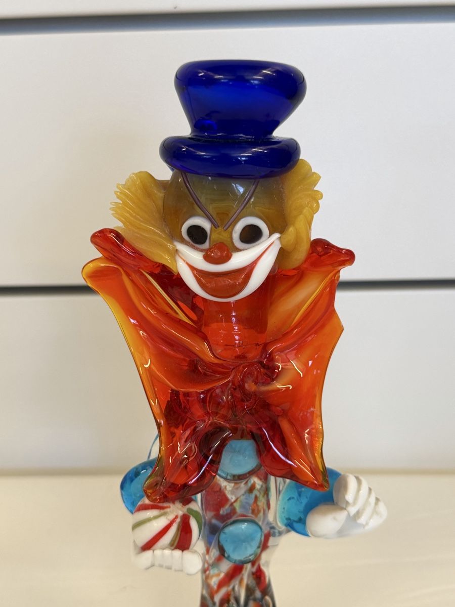 Murano Statuette: Statuette clown en verre multicolore Murano  – Usato da montreux venduto da Always-Good 1