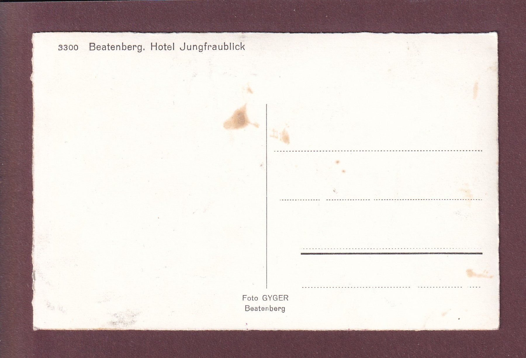 Ansichtskarten: BEATENBERG - Hotel Jungfraublick – Gebraucht aus Pully von nicecards 1