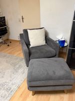 Gemütlicher Sessel mit Hocker, ideal für den Winter!