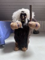 Handgemachte Tschäggättä Figur mit Stock, Winterdeko 35cm