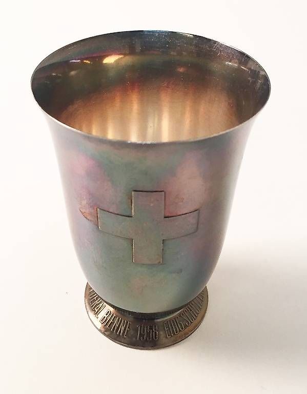 Sonstiges zum Sammeln & Seltenes: Silber Becher, Schützenbecher 1958 Biel – Gebraucht aus Ballwil von ClassicGallery 3