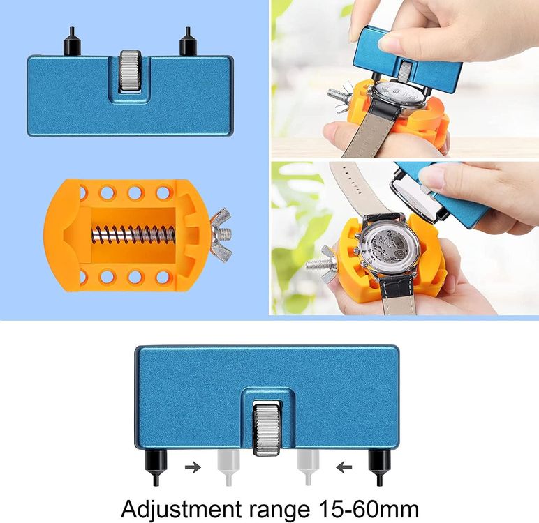 GLDCAPA Kit Changement Pile Montre, Presse de Boîtier Montre, Kit Outil