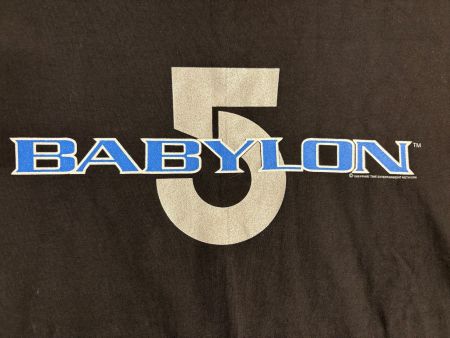 NEUES Babylon 5 T-Shirt, Schwarz, Grösse L– Vintage 1995