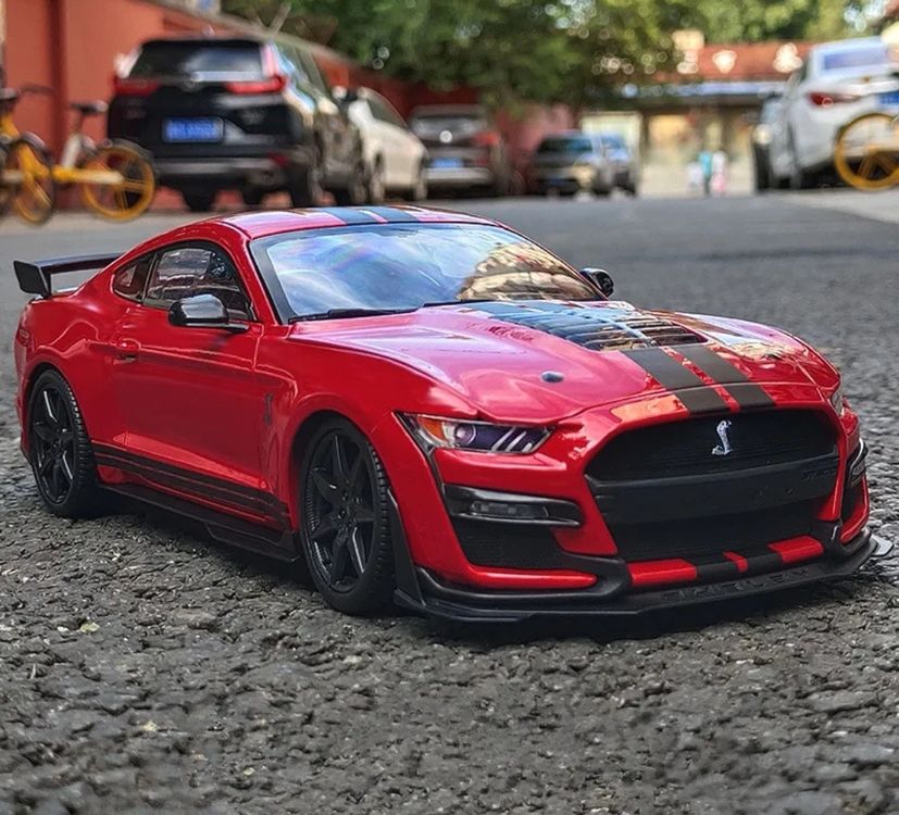 Carrosserie RC 1:10 Non Peinte Ford Mustang Shelby GT-500 - Transparente Avec Décor - Compatible Tamiya TT-01/TT-02