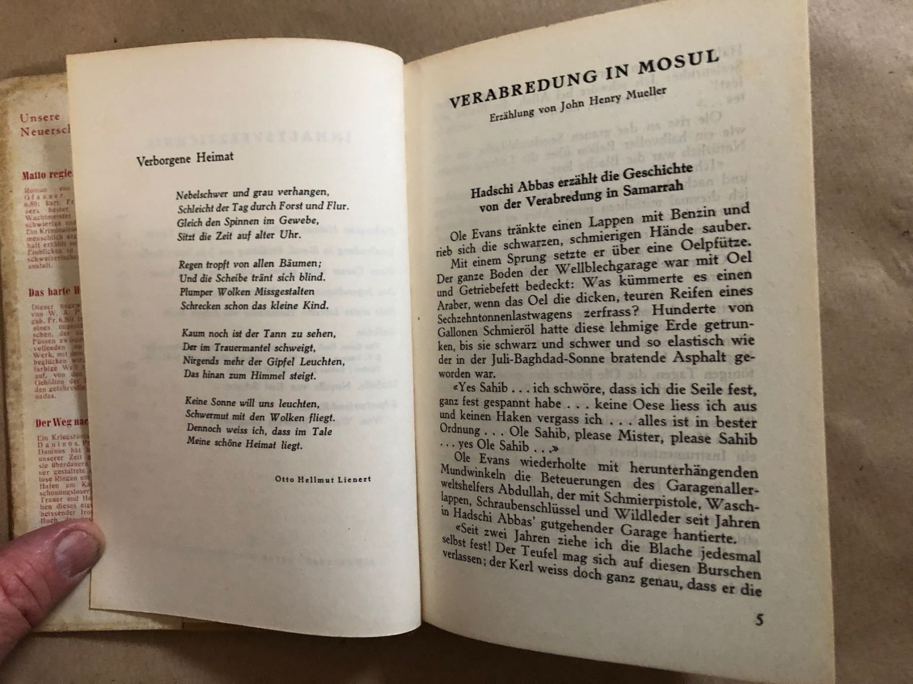 Libri: J.H. Mueller: Verabredung in Mosul – Usato da Zürich venduto da allp 4
