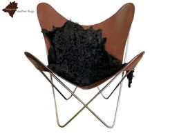 Angora Ziegenfell Teppich Black