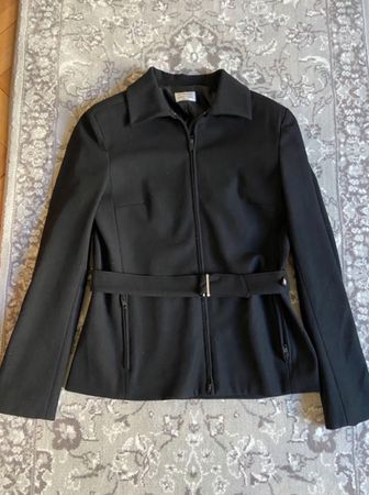 Philosophy di Alberta Ferretti Wool Crepe Zip Belted Jacket