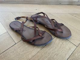 Braune Ledersandalen, Grösse 37 - Sommer kann kommen!