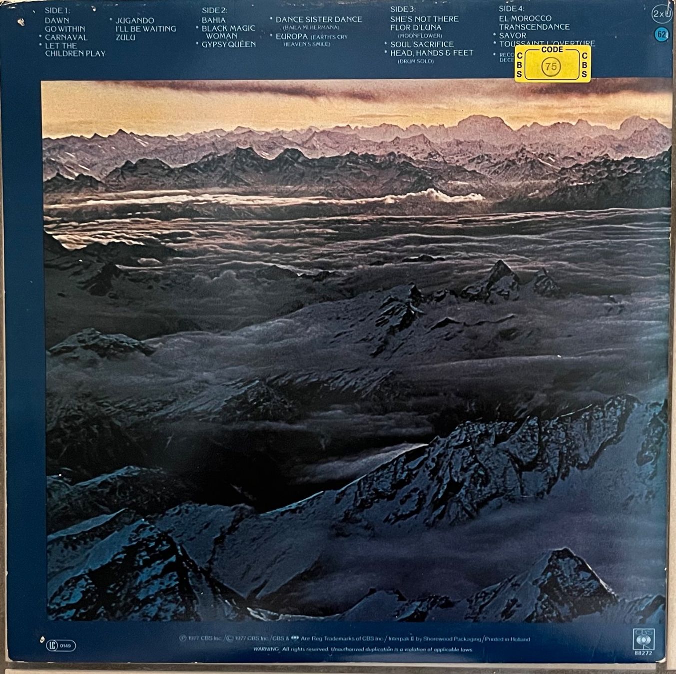 Vinyles: SANTANA - MOONFLOWER - 2 Vinyles 33 Tours – D'occasion à Bussigny par vinyl-pas-cher 3