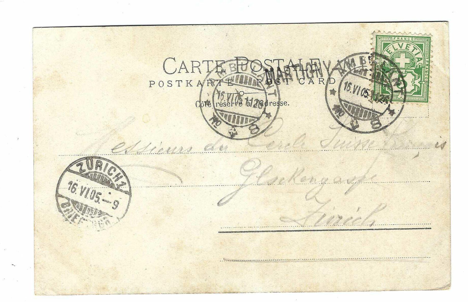 Tutti i francobolli: Stabstempel Martigny-Ville 1905 dg – Usato da Aarau venduto da fussball-fussball