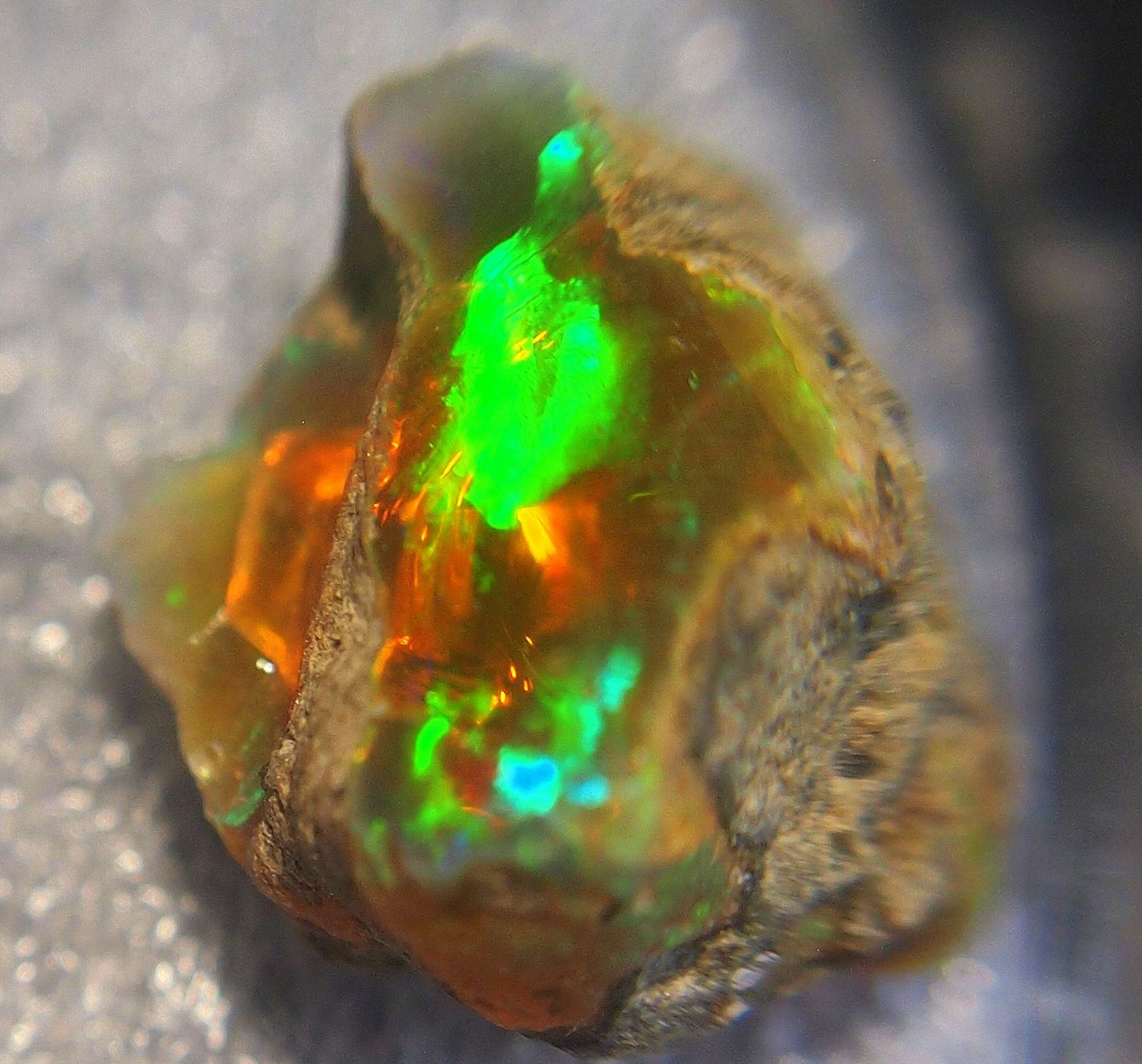 Pietre preziose: 28,5 ct. TOP funkelnder FEUEROPAL! – Nuovo e nell'imballaggio originale da Reinach BL venduto da Marcopal 4