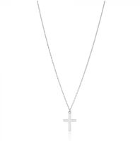 Kette 925 Silber Kreuz klein layer fein kurz filigran 40+5cm