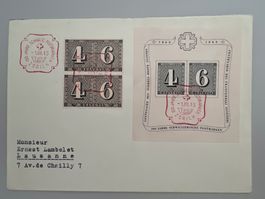 1943 100J. Schw. Postmarken  Block W14 + 2x 258