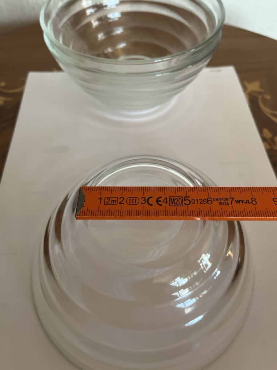 Ciotole: 3 Glasschalen gerippt transparent – Usato da Dübendorf venduto da Gfenni 4