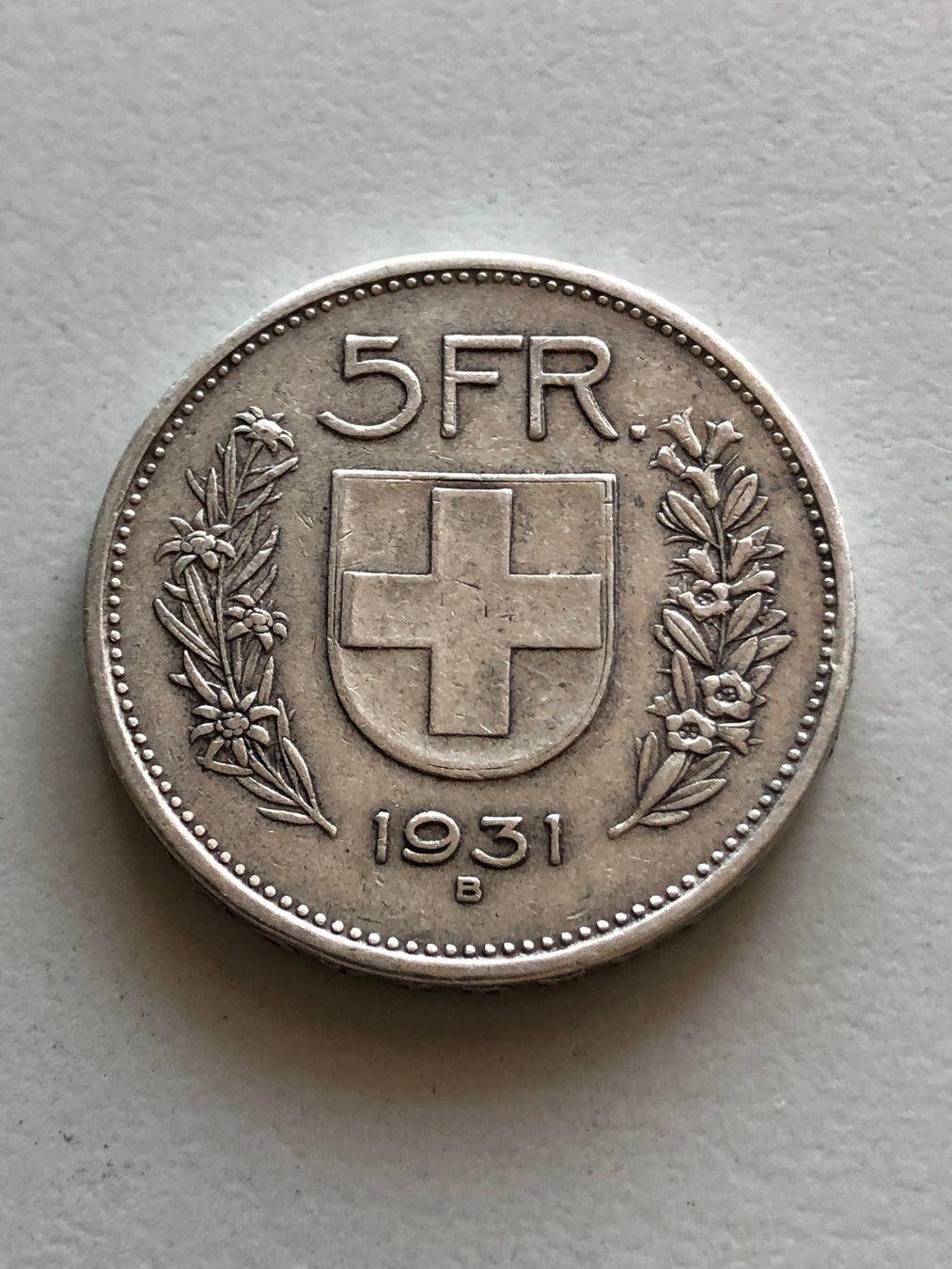 Tutti le monete: 5 Fr. 1931 – Usato da Schötz venduto da Odpa
