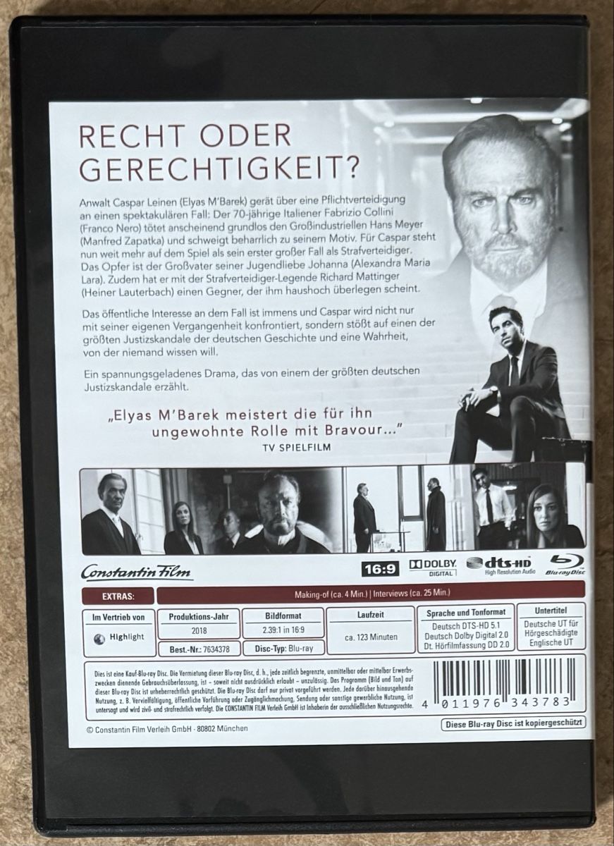 Tutti i DVDs: DER FALL COLLINI  – Nuovo (secondo la descrizione) da Dietikon venduto da AndreaSch01 1