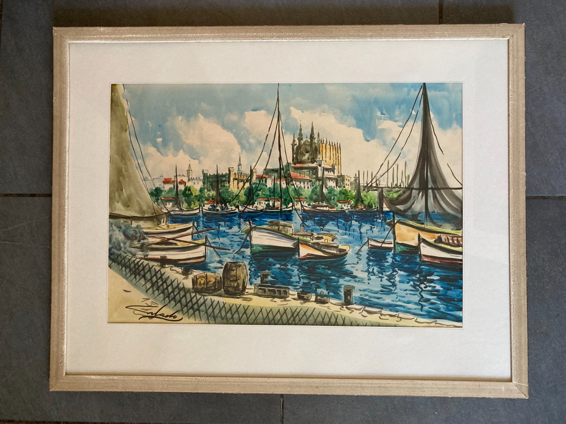 Dipinti: Gemälde Aquarell signiert – Usato da Subingen venduto da Etageren 1