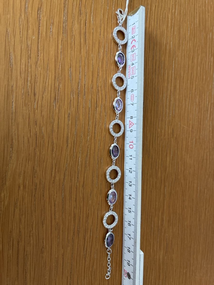 Bracciali & Braccialetti: Wunderschönes Armband mit lila Steinen, Modeschmuck – Nuovo (secondo la descrizione) da Mühlau venduto da hofstattuhu 1