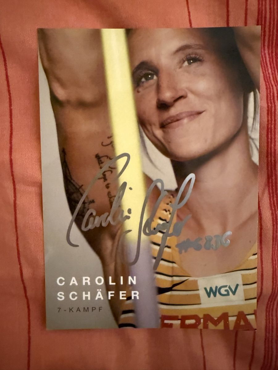 Autografi: Autogramm Carolin Schäfer 7-Kampf mit Nummer 6236 – Usato da Rüschlikon venduto da andi_841