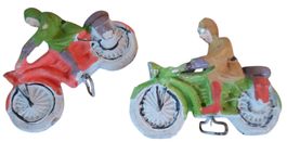 Motorradfahrer 1920er - 2 Stück