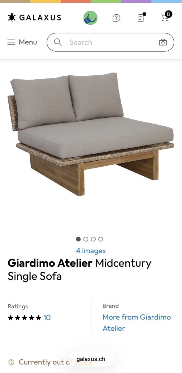 Giardimo Liegen & Liegestühle: Giardimo Atelier Midcentury Single Sofa – Neu und originalverpackt aus Basel von bob_85by 6