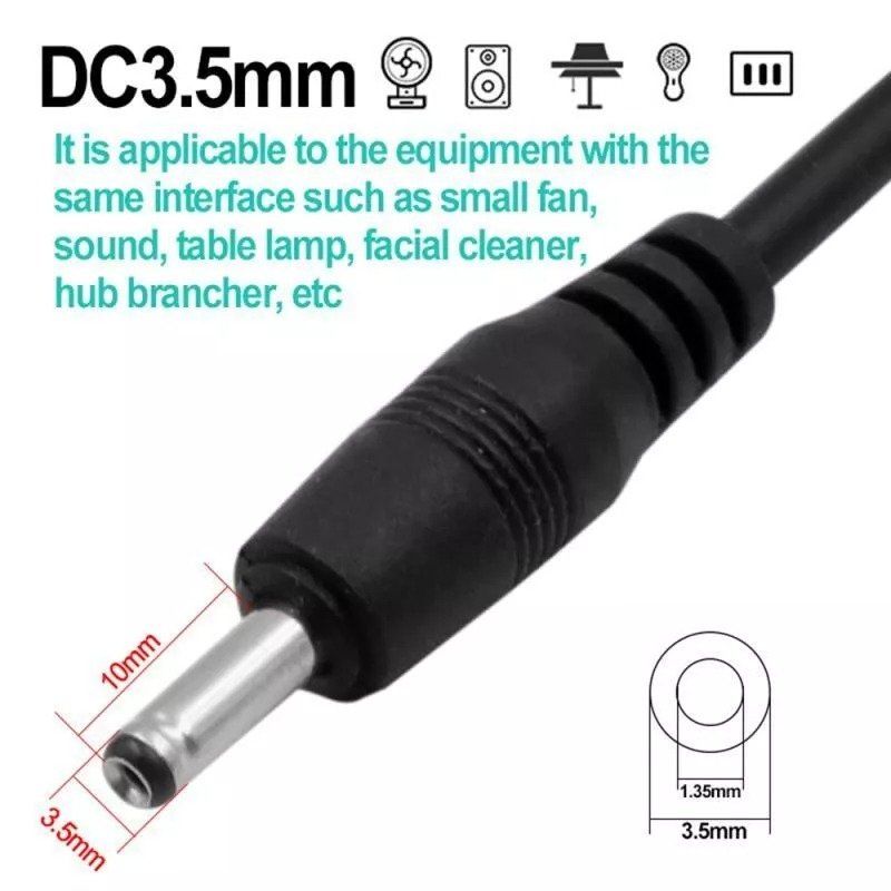 Kabel: USB Stromkabel auf DC 3.5 Hohlstecker Stecker Adapter Kabel – Neu (gemäss Beschreibung) aus Kirchdorf AG von Apost008 2