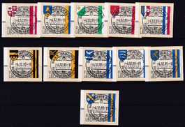 1995, Automatenmarken, Serie mit Ersttagsvollstempeln