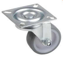 4 Lenkrollen Ø 50 mm - 60 x 60 mm Platte - Polyurethan-Rad