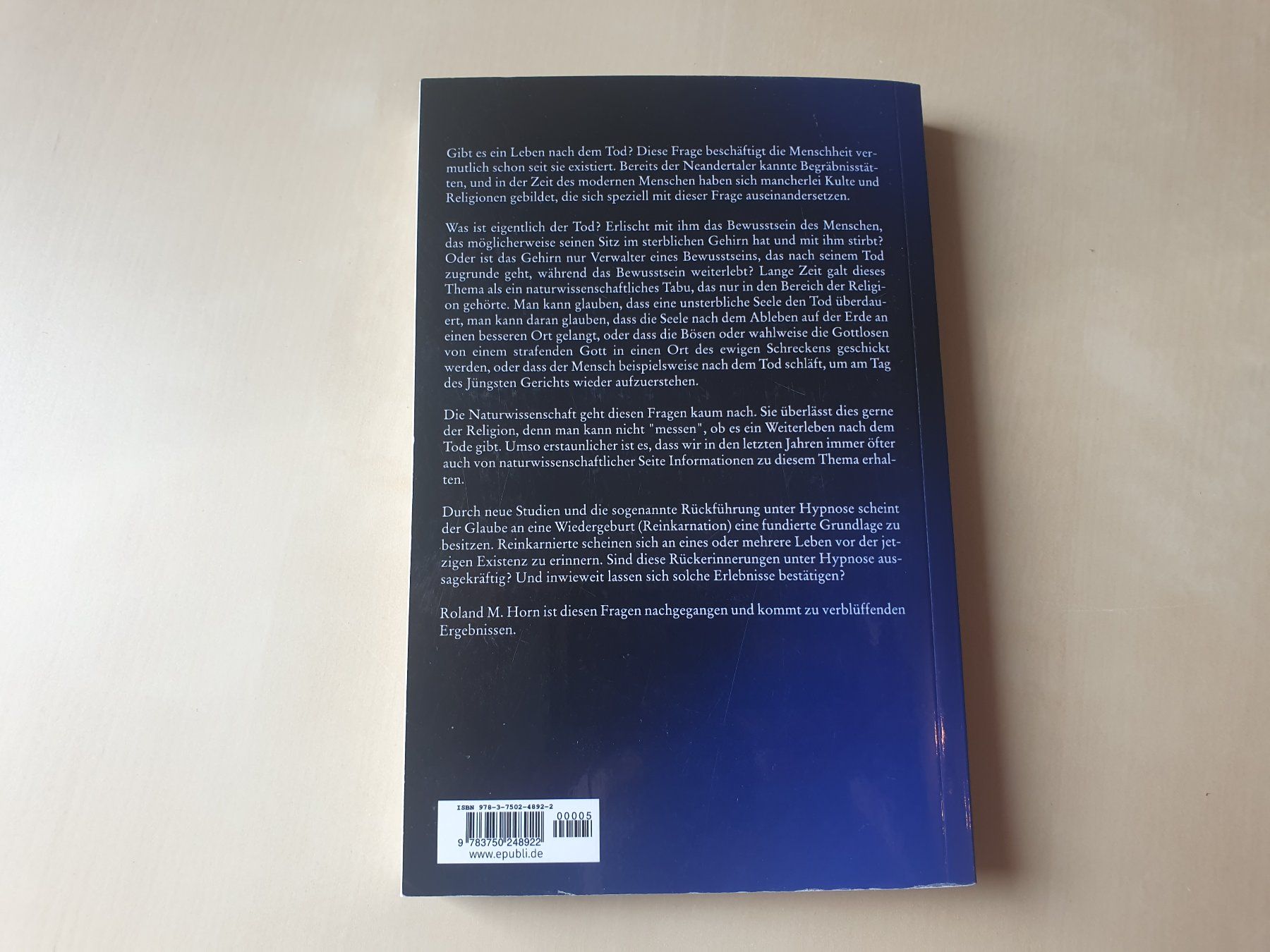 Libri: Reinkarnation / Roland M. Horn – Usato da Stansstad venduto da collectorsshop 1