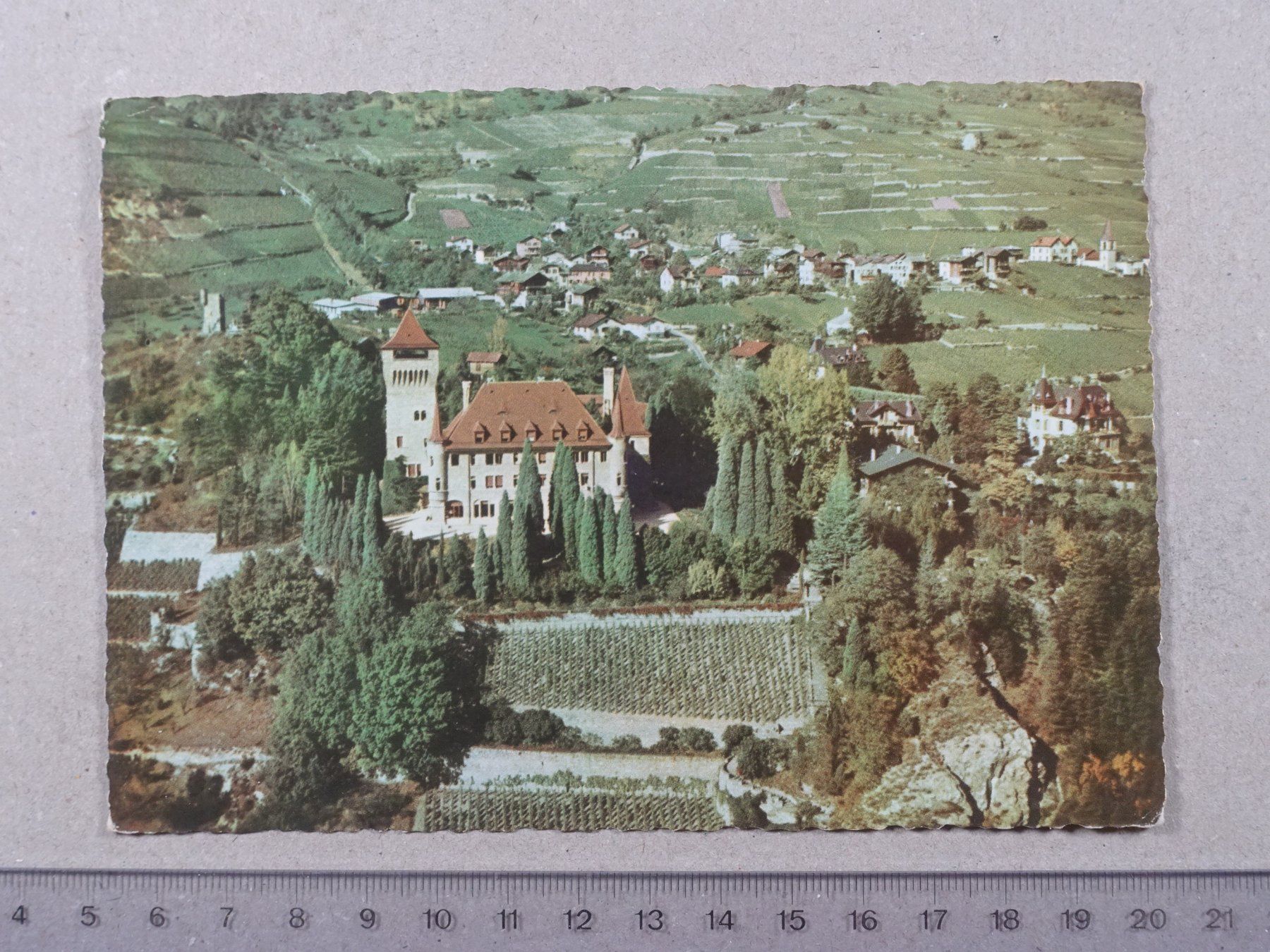 Ansichtskarten: En avion au-dessus de... Sierre, 1963 – Gebraucht aus Lenzburg von fh1