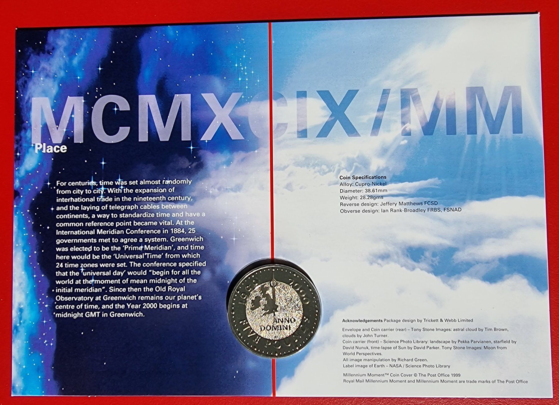 Alle Münzen: ENGLAND FOLDER MÜNZE 5 PFUND QUEEN ELIZABETH MILLENIUM 2000 – Neu (gemäss Beschreibung) aus Düdingen von Quartierstrasse 1