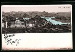 Litho Rigi, Hotels auf dem Rigi-Kulm