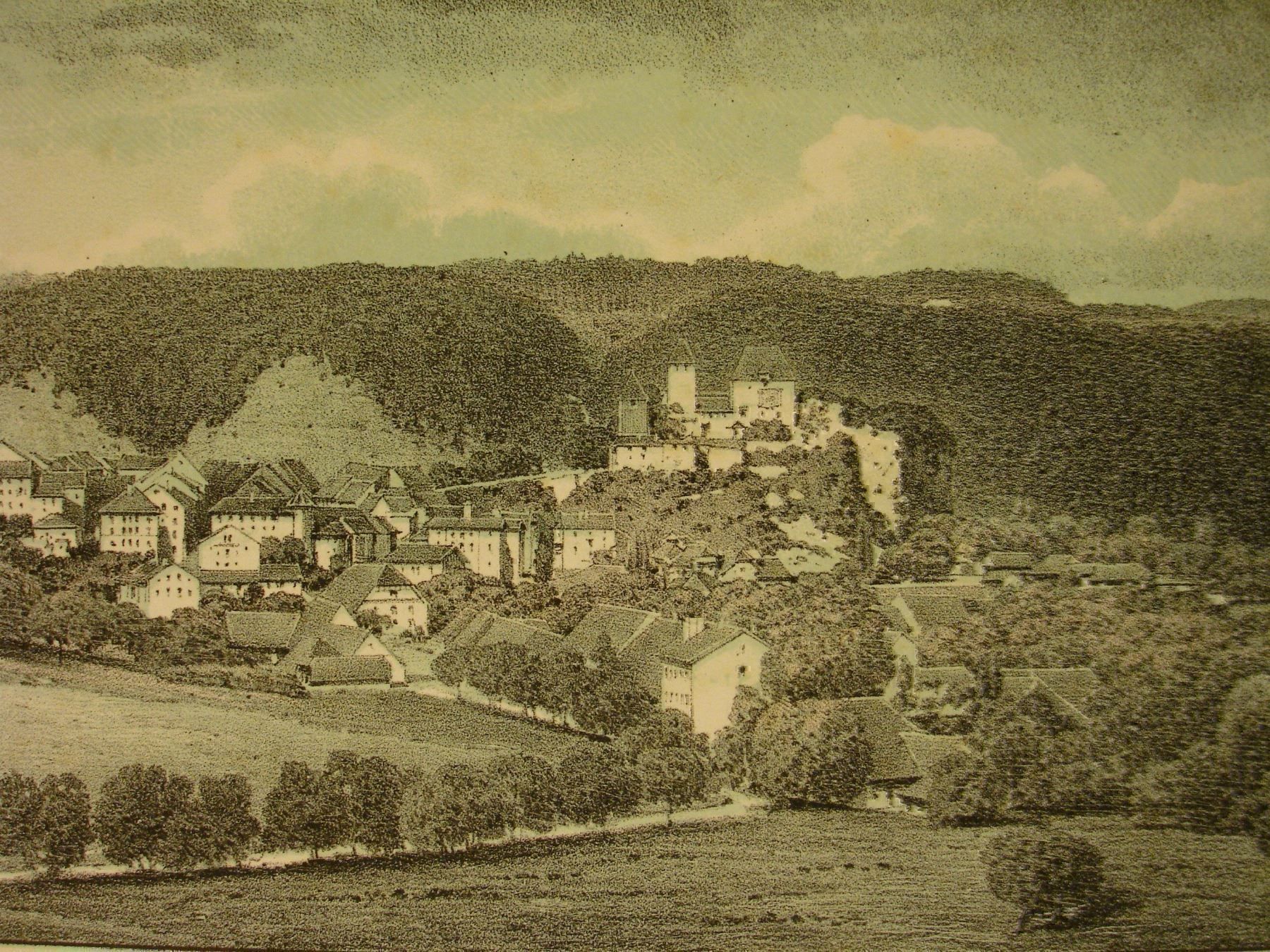 Grafiken & Lithographien: BURGDORF, LITHOGRAPHIE 1855 – Gebraucht aus Grüningen von Kartensammler 3